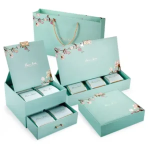 blue double layered gift box mooncake boxes macaroon boxes chocolate box mooncake boxes macaroon boxes chocolate box
