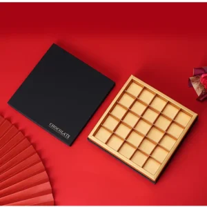 Customized logo for chocolate packaging gift box black box