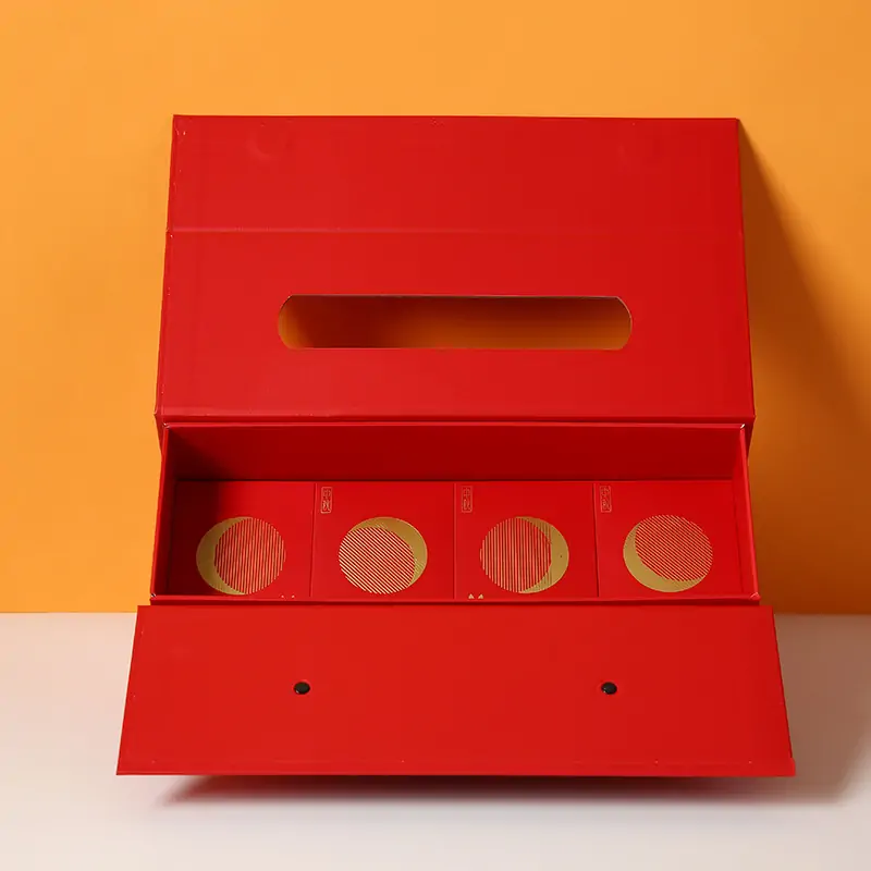 Red Orange Handheld Folding Gift Box