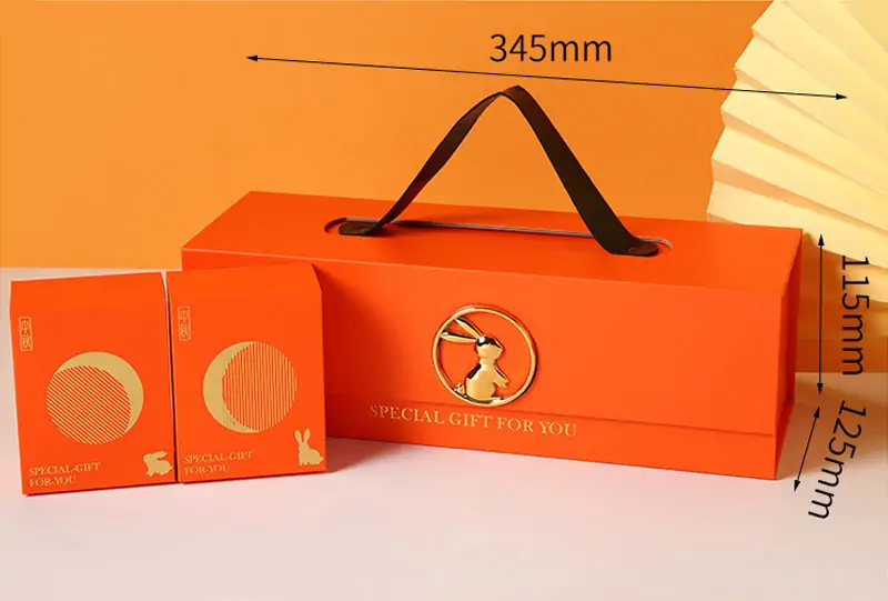 Red Orange Handheld Folding Gift Box