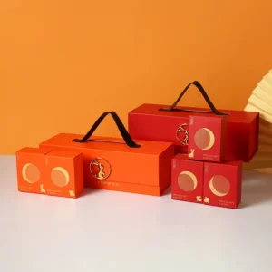 Red Orange Handheld Folding Gift Box