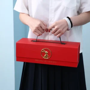 Red Orange Handheld Folding Gift Box