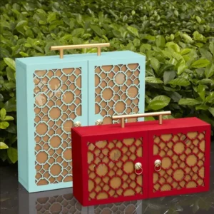 Custom hotel box mooncake box with handle