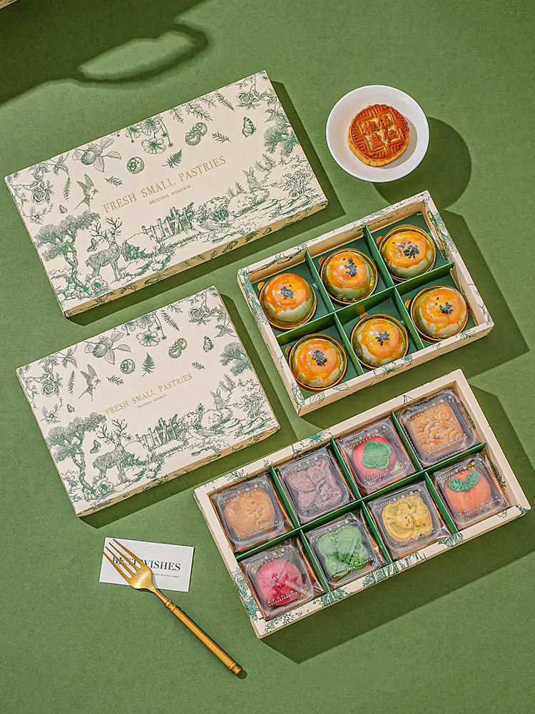 custom dessert box, custom mooncake box
